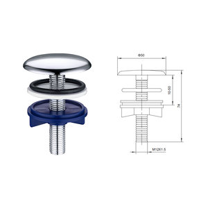 आधुनिक कारखाने प्रत्यक्ष छेद सजावटी नल सिंक बेसिन प्लग कवर क्रोम के साथ आसान स्थापना - Product Image 3