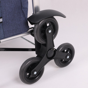 عربة يد قابلة للطي خفيفة الوزن من ليمو للمسنين والأطفال للاستخدام الخارجي، عربة تسوق بعجلتين وسطح مطلي بالكروم - Product Image 6