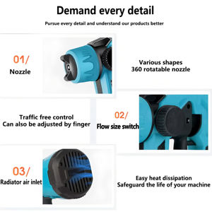 Pistolet de peinture sans fil <span class=keywords><strong>Makita</strong></span> <span class=keywords><strong>18V</strong></span> à haute atomisation, pulvérisateur nano électrique pour revêtement automobile, meubles et acier, aérographe - Meilleures ventes - Product Image 3