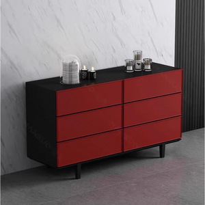 Italian Style Lacquered Six <b>Drawer</b> Chest Of <b>Drawers</b> Modern Minimalist <b>Storage</b> Cabinet 100x40x80cm <b>For</b> Bedroom And Dining Room - Product Image 3