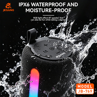 Haut-parleur Bluetooth sans fil étanche IPX6, 5W, basses profondes, en tissu, pour extérieur, douche, portable, en boîte de vente au détail