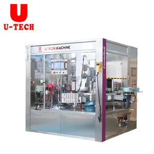 PLC Electrical controls Automatic Professional Rotary High Speed Bottle BOPP Adhesive labeling machine for opp label hot glue