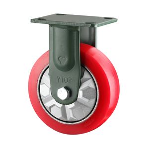 4 5 <span class=keywords><strong>6</strong></span> 8 inç kırmızı pu alüminyum çekirdek tekeri endüstriyel tekerlek ağır sanayi sarhoş tekerlek - Product Image 3