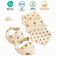 Bavoir carré convertible multi-usage pour bébé, 100 % coton, 4 couches super absorbantes, tissu doux pour le bain et l'alimentation des nouveau-nés