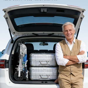Silla de Ruedas Manual Ligera Plegable para Personas Mayores, Ideal para Viajes <span class=keywords><strong>en</strong></span> Avión y Transporte - Product Image 3