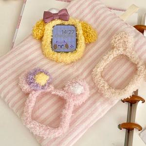 Cutie Cake <span class=keywords><strong>Bracelet</strong></span> en peluche fait à la main pour <span class=keywords><strong>Apple</strong></span> <span class=keywords><strong>Watch</strong></span> Series 10 987654 <span class=keywords><strong>Bracelet</strong></span> en tissu ultra/Se pour Iwatch 8 Bracelets de montre Scrunchie - Product Image 2