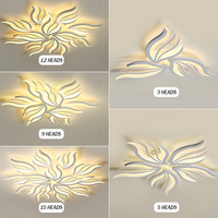 Offre Spéciale moderne LED plafonnier pétale étoile-comme toit lumière pour la maison chambre hôtel salon cristal acrylique interrupteur 220V AC