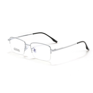 Lunettes de vue rectangulaires demi-cerclées en métal Mulinatit 7012 pour hommes, montures optiques légères en alliage pour usage professionnel - Product Image 2