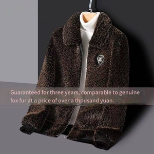 Veste polaire <span class=keywords><strong>d</strong></span>'<span class=keywords><strong>hiver</strong></span> pour <span class=keywords><strong>homme</strong></span> <span class=keywords><strong>avec</strong></span> velours côtelé épais et col en <span class=keywords><strong>fourrure</strong></span> Nouveau <span class=keywords><strong>manteau</strong></span> <span class=keywords><strong>d</strong></span>'extérieur coupe-vent à la mode <span class=keywords><strong>d</strong></span>écontractée - Product Image 4