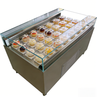Vitrine réfrigérée pour gâteaux et pâtisseries avec refroidissement par air et compresseur, éclairage LED, contrôle numérique de la température