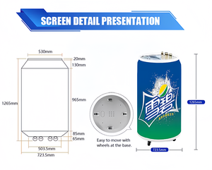 Pantalla LED Personalizable para Interiores con Forma Irregular para Latas de Bebidas, P1.86 a Todo Color, IP65, Publicidad para Tiendas Minoristas - Product Image 5