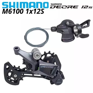 SHIMANO-palanca de cambios DEORE M6100 12 s, <span class=keywords><strong>desviador</strong></span> trasero SL M6100 RD M6100 SGS, 12 velocidades, interruptor básico de palanca de cambios de <span class=keywords><strong>12V</strong></span>, M7100 M8100 - Product Image 1