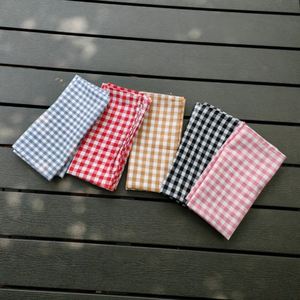 Minimalist Cotton Checkered Napkin <b>Kitchen</b> Food Photography Backdrop <b>Cloth</b> for Home Decoration - Product Image 2