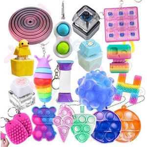 High Quality Metal Keyboard Fidget Toy <b>Keychain</b> Silent Clicking Mechanism for Office Desk Anxiety ADHD Stress Relief Therapy - Product Image 1
