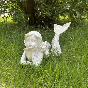 Figurine de sirène nautique artisanale en polyrésine personnalisée, sculpture artistique sur le thème de l'anime, décoration d'intérieur, <span class=keywords><strong>globe</strong></span> à neige peint, <span class=keywords><strong>animal</strong></span> - Product Image 2