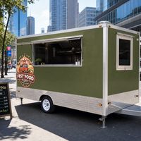 Remorque mobile de vente de nourriture en plein air de 3 m² pour café, crème glacée, hot-dogs avec équipement en acier inoxydable