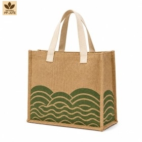 Natural Jute Tote <b>Bag</b> Reusable Shopping Carry <b>Bag</b> for <b>Vegetables</b> Fruits Grocery Market Travel Storage and Everyday Use - Product Image 3