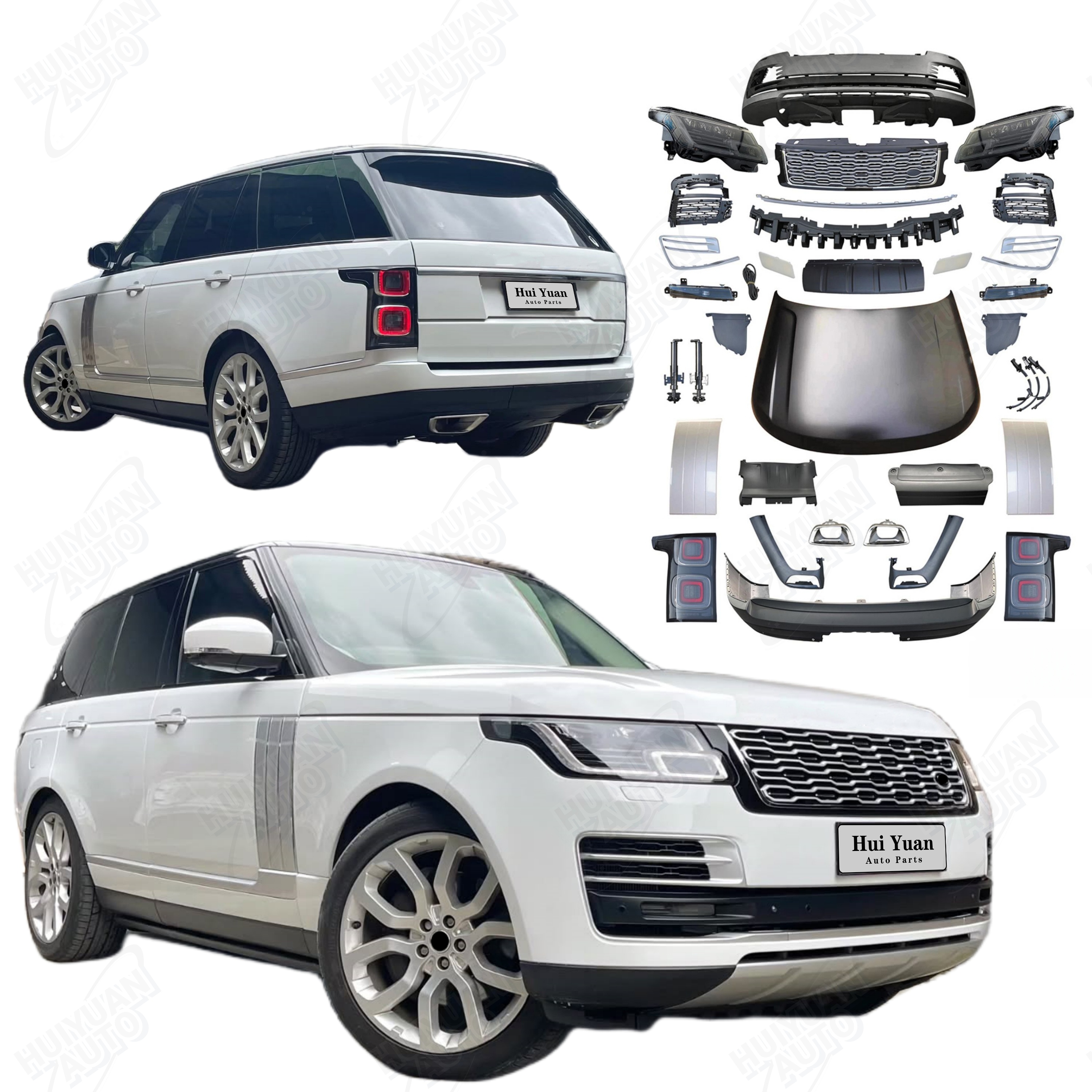 Модификация автомобиля для 2013-2017 Range Rover Vogue L405 фейслифтинг 2024 SVA СТИЛЬ бампера светодиодные фары Plug and Play Parts