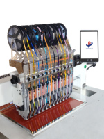Machine à broder à tête unique 12 couleurs pour paillettes, équipement de fabrication de motifs à sequins multicolores thermocollants