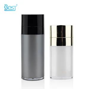 Farbige luftlose Pump-Plastik-Befüllbare Flaschen für Serum Öl schwarz grau Kosmetikverpackung blaue Kosmetikdosen 250 ml Beste Verpackung