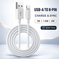 Câble de charge et de données USB-A vers 8 broches 3A en TPE souple 1M 1.5M 2M – En stock – Fournisseur en gros