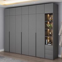 Armoire en bois au design italien moderne, meubles de chambre à coucher, armoire sur mesure avec porte à charnière, designs d'armoires avec porte en verre et tiroir