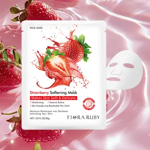 Manufacturer Beauty Facial Mask Deep Moisturizing Organic Natural Strawberry Sheet Face Mask