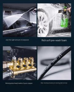 Nouvelle machine de nettoyage haute pression 130 bars 220V, pompe à eau ultra-puissante en acier inoxydable pour atelier de lavage automobile - Product Image 2