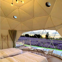 Kit de Dôme Géodésique Écologique de Luxe pour Hôtel, Tentes Dôme Géométriques Transparents en PVC pour Glamping, Grandes Dômes de 6m, 12m, 20m, 50m, Idéales pour l'Hiver