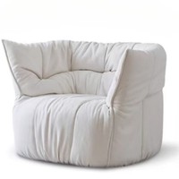 Fauteuil paresseux moderne en tissu OEM, fauteuil de loisirs en forme de pouf rembourré en éponge douce et confortable pour chambre, salon, appartement