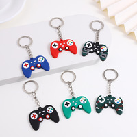 Porte-clés mignon en forme de manette de jeu, porte-clés en silicone souple, mini pendentif de jeu vidéo pour les gamers