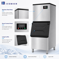 Máquina de Hielo Comercial de 230 kg/24 h con Contenedor de 250 kg, Máquina de Cubitos de Hielo para Hotel y Restaurante