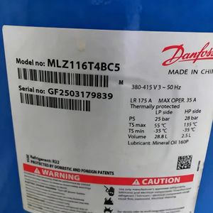 Compresor Scroll Danfoss CH290A4BBA MLM116T4BC5 MLZ116T4BC5 Refrigeración Industrial - Product Image 2