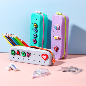 Étui à crayons multifonction en silicone, nouvelle boîte à crayons en silicone mignonne, pochette de rangement créative pour fournitures scolaires et de bureau DIY - Product Image 1