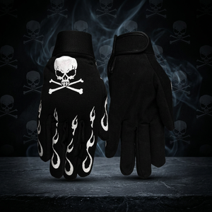 Skull Printing Mechanic <b>Gloves</b> Rider <b>Gloves</b> - Product Image 4