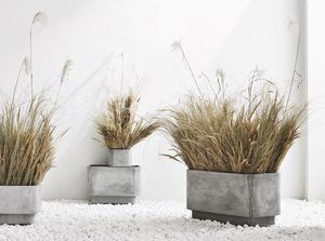 Large Rectangular Vietnam Concrete <b>Planter</b> Box Heavy Duty GFRC Trough For Commercial Landscaping Streetscape Wholesale - Product Image 3