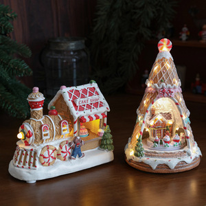 Casa di Pan di Zenzero <span class=keywords><strong>Natalizia</strong></span> Illuminata a LED, Graziosa <span class=keywords><strong>Casetta</strong></span> del Villaggio di Natale, Casa di Pan di Zenzero con Luci e Musica <span class=keywords><strong>Natalizia</strong></span> - Product Image 3