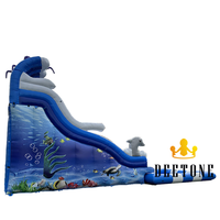 Installations de parcs d'attractions, manèges aquatiques, grands toboggans aquatiques gonflables avec piscines gonflables