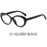 Lunettes anti-lumière bleue œil de chat ovales en TR90 pour femmes, petites lunettes rétro œil de chat, montures transparentes tendance
