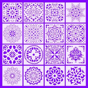 <span class=keywords><strong>Pochoir</strong></span> géométrique 13 cm Mandala, pochoirs réutilisables, ensemble de pochoirs pour art mural, découpe au laser, modèle de <span class=keywords><strong>peinture</strong></span> pour décoration DIY - Product Image 6