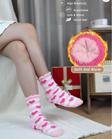 Chaussettes douces et moelleuses pour femmes, personnalisées, épaisses, en peluche, pour un usage quotidien, avec un motif exclusif