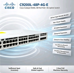 Commutateur d'uplink C9200 C9200L 48 ports 4G E 48T 4X avec ports Full POE+ 1G C9200CX-8P-2X2G-E, Original Neuf, Série Réseau 9200L - Product Image 4
