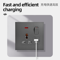 Stop Kontak Dinding Universal Multifungsi Harga Pabrik Dengan Port USB Pengisian Cepat Tipe A+C dan Indikator