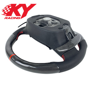 พวงมาลัยหนังสไตล์รถแข่งคาร์บอนไฟเบอร์แบบกำหนดเองสำหรับ Ford Raptor R Lobo F150 XLT F250 F350 F450 SVT Ranger Shelby Mustang - Product Image 3