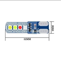 T10 3030 8SMD Stroboskop LED-Birne W5W 194 168 LED-Birne Seitenmarkierung Innenraumbeleuchtung Blitzlicht Auto-LED-Leuchten