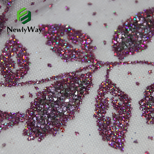 Bán Sỉ Laser Glitter Và Bạc Stones Ren Hình Học Châu Phi Đính Cườm Vải Ren Cho Wedding Bridal Đảng Dress - Product Image 2