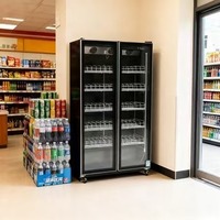 Vitrine à vin luxueuse à double porte, refroidie par air, avec contrôle numérique de la température et éclairage LED tricolore.