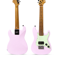 Guitare électrique Luxars Upgrade Travel Size Polar Satin Finishing Body Neck Matt Finishing Alnico V 4 couleurs au choix
