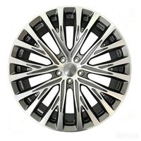 Velg Alloy Mewah Multi-Spoke Warna Abu-abu dengan Lapisan Powder Coating dan Permukaan Machined, Pengganti OEM untuk Kendaraan Premium