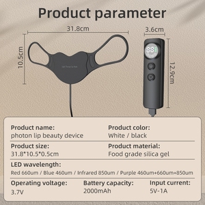 Instrument de beauté des lèvres professionnel électronique meilleur <span class=keywords><strong>masque</strong></span> à lèvres <span class=keywords><strong>Led</strong></span> appareil à lèvres de beauté photon Rechargeable USB pour les femmes - Product Image 6